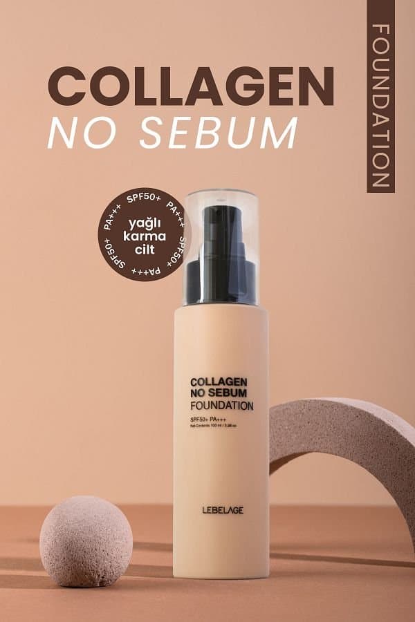Lebelage Collagen No Sebum Foundation SPF50+ PA+++
(15 ml &amp; 150 ml)