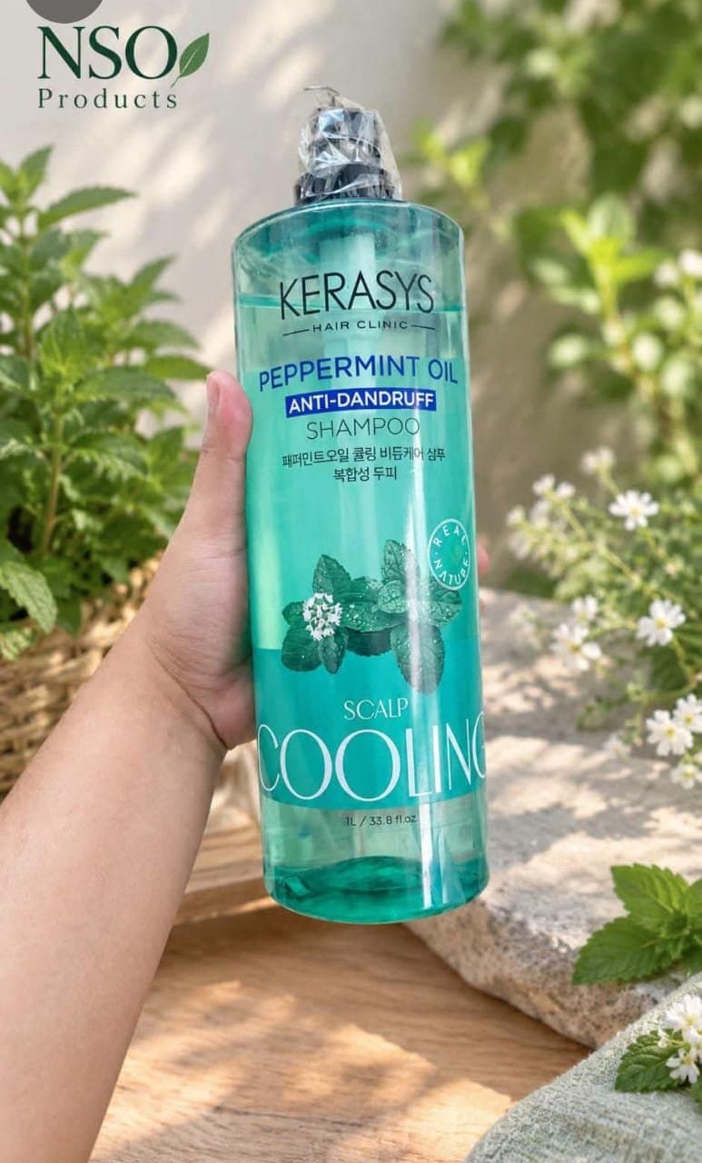 Kerasys Peppermint Oil Scalp Cooling Anti-dandruff Shampoo 1 Liter